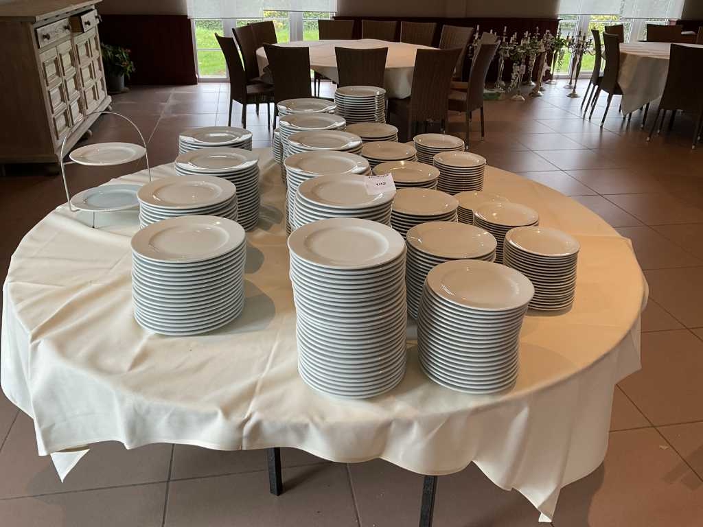 batch of porcelain plates