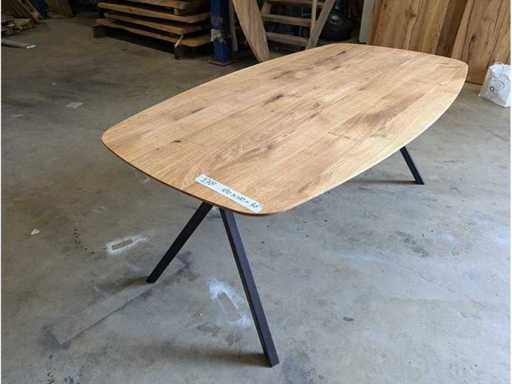 Dining table Oak Danish oval. 180 x 100 x 76cm. Metal y base