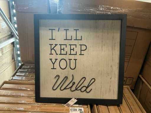 Lot Coco Maison Wall Deco Keep You Wild 40x40cm (50x)