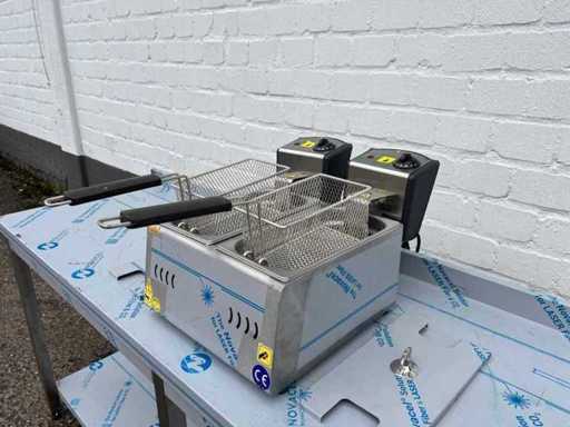 Friteuse électrique double Nouvelle cuisine 2x3 litres - Friteuse profonde