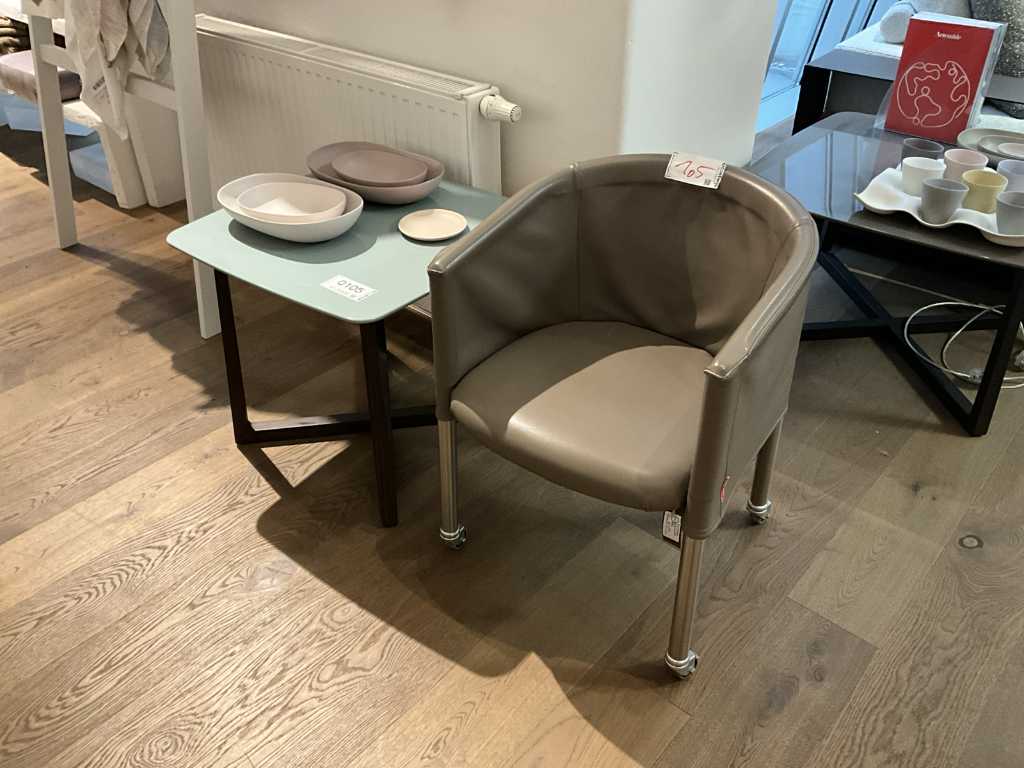 Flexform Chair on Casters + Side Table