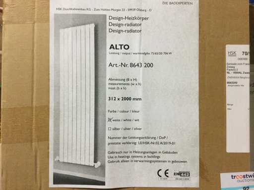 Radiator design 200x31.2 cm