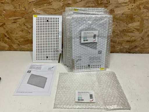 Griglia rettangolare da design Zehnder Torino bianca (14x)