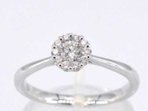 Bague en or blanc avec diamant 0,35 carat