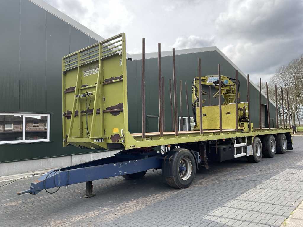 2000 Floor FLO 17-30H2 Tree trailer with loading crane