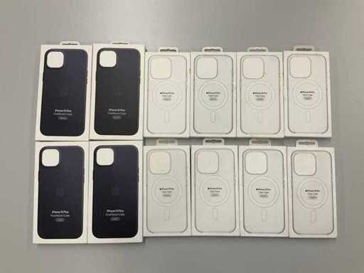 Apple iPhone 15 Pro Clear Case & iPhone 15 Plus FineWoven Case Black (12x)