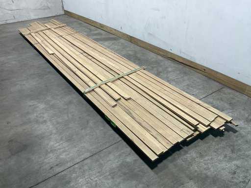 Partia desek Fraké pióro i wpust 330-520x6,5x6,5 cm