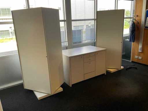 Armoires de rangement à design en bois (3x)