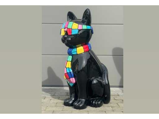 Cat / Kat met bril H120cm Black Multi