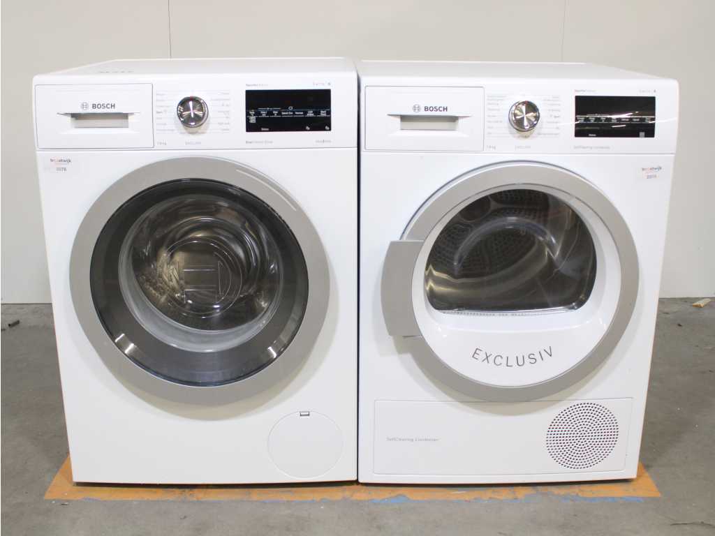 Serie Bosch|6 SportsEdition EcoSilence Drive Exclusiv Washer e Serie Bosch|6 SportsEdition SelfCleaning Condenser Exclusiv Dryer