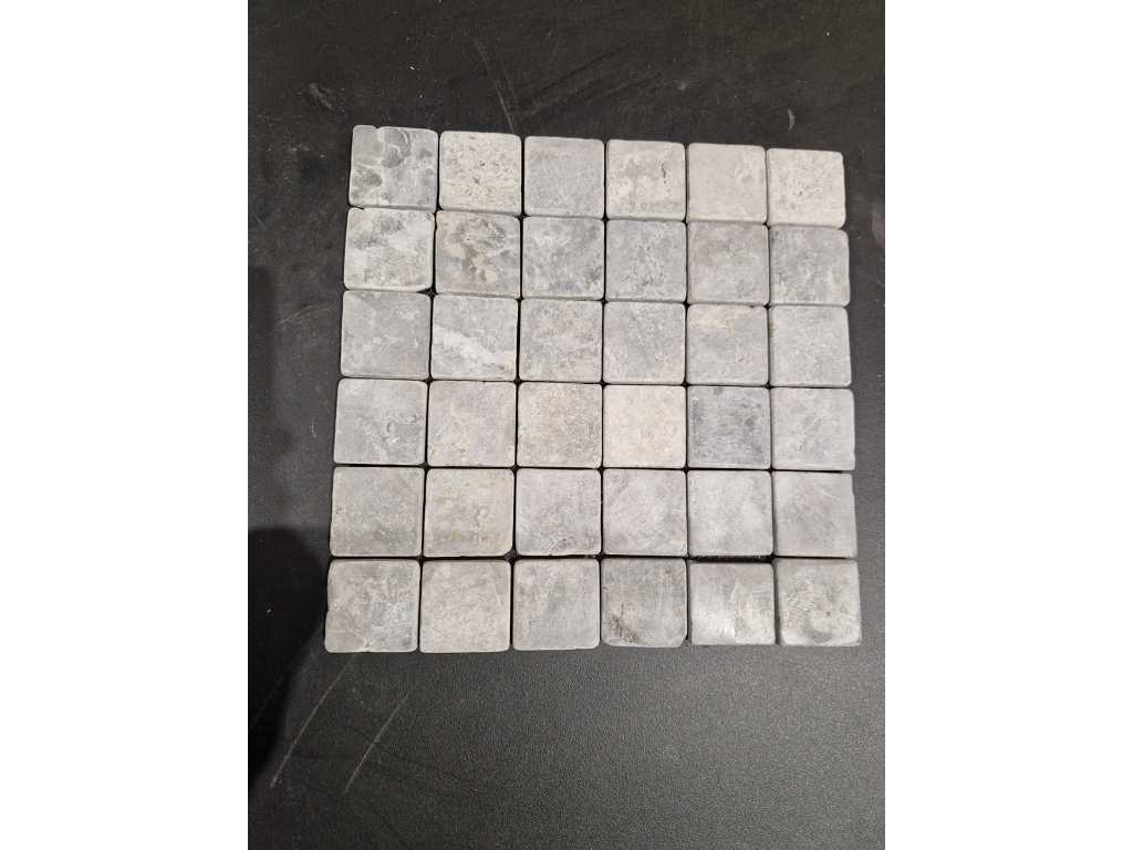 10m2 natuursteen mozaïek 5x5 Gris
