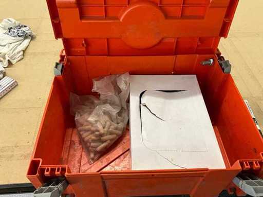 Cutie modulară Systra, portocalie, 11cm înălțime, 60cm lățime, 40cm adâncime, cu bețe de lemn