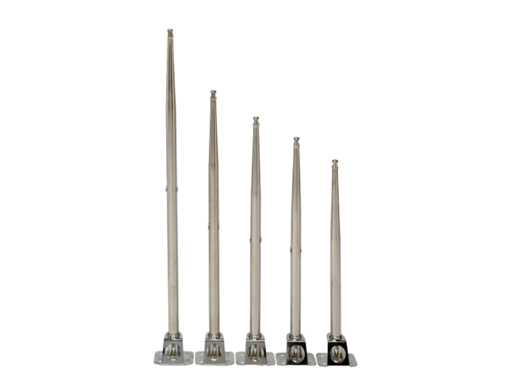 Pilastre per palo dello scettro Vetus in acciaio inox 560 x 25 mm