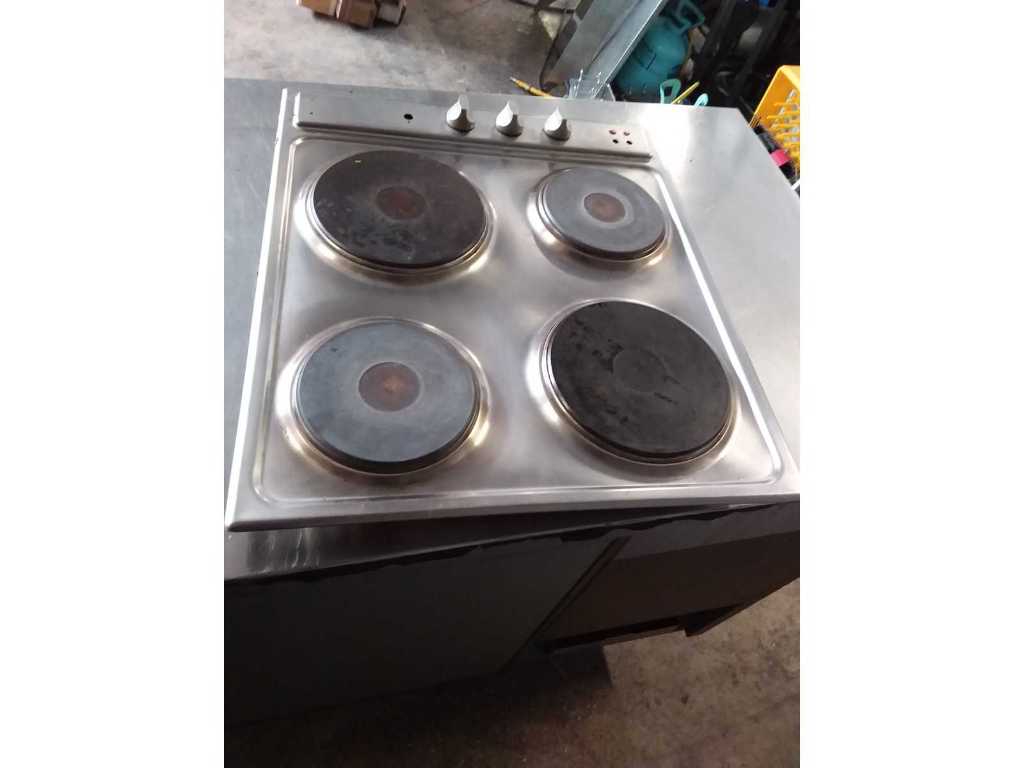 Induction plate recessed