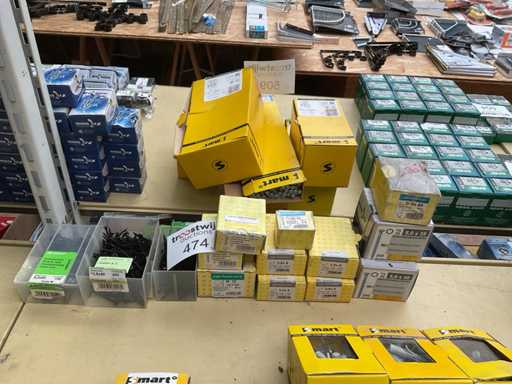 14 boxes of fasteners