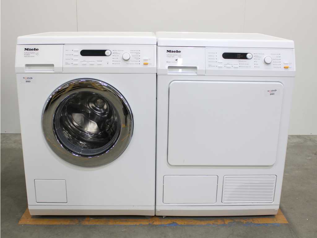Miele W 5825 SoftCare System Washing Machine & Miele T 8827 WP SoftCare System EcoComfort Dryer