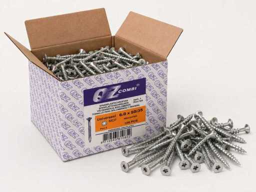 QZ - Pozi Bit - 6.0x50/35 - Chipboard screws - 100 pack (100x)