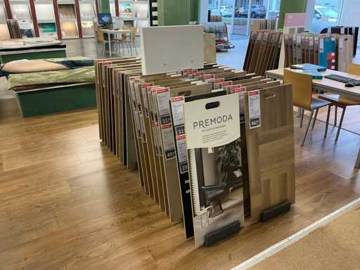 Batch of floor samples with holder