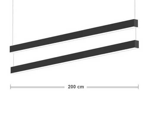 2 x Sub 200 LED design pendel armatuur zwart