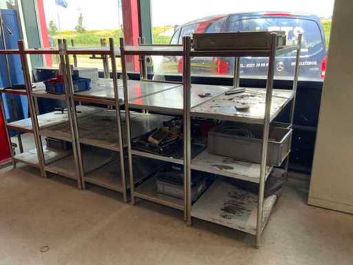 Rastrelliere per scaffali in acciaio inox (5x)