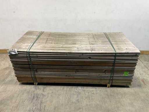 Softwood beam planed 37x80x2420 mm - KDI brown S4S R3 (392x)