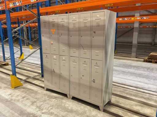 Armoire à casier 90 x 50 x 205 cm (2x)