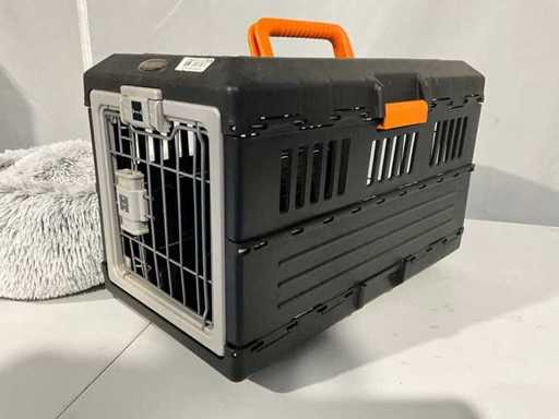 Foldable Dog Crate plastic with cushion