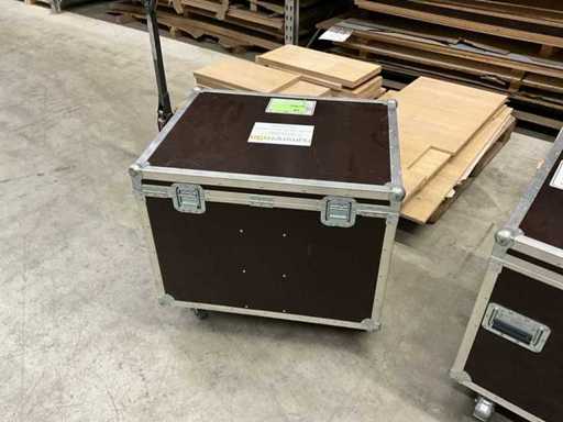 Faro a lente a gradini Toño PC 2000 in 4 pezzi, custodia da trasporto, coperchio da piegare, quattro ruote girevoli, spaccato a 6 piedi