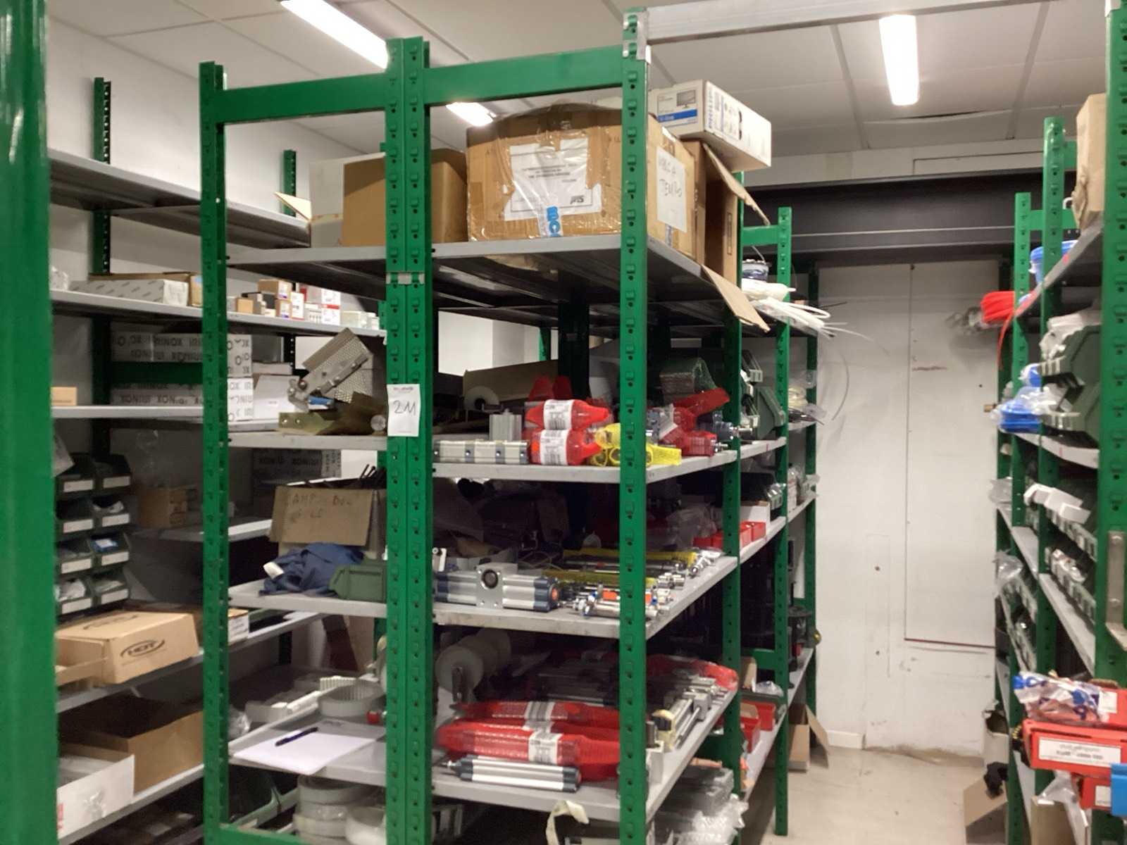 various materials on double shelving