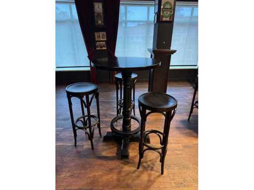 Restaurant tafel met 4 krukken Oud Hollands