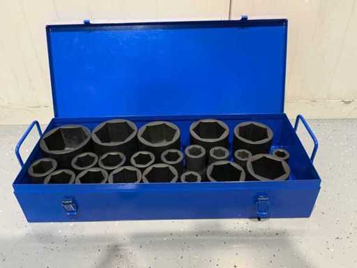 SG Tools - Impact socket set 17MM - 75MM - reducer