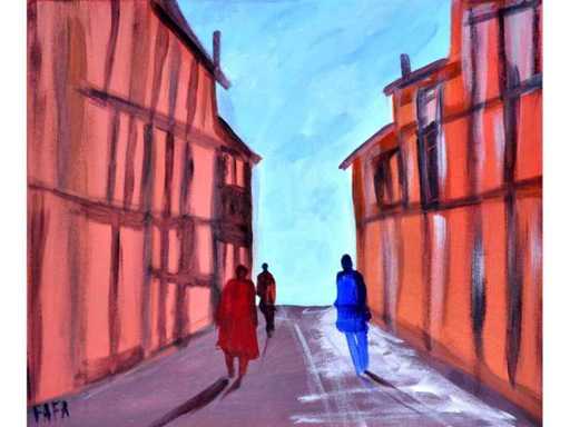 FAFA - People in Motion - oil on canvas - 50x60 cm