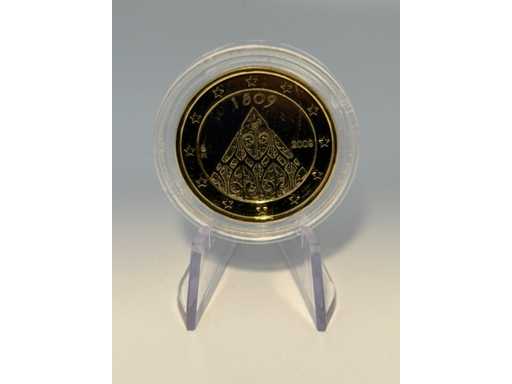 Moneta commemorativa da 2 euro placcata oro Spagna 2013 El Escorial