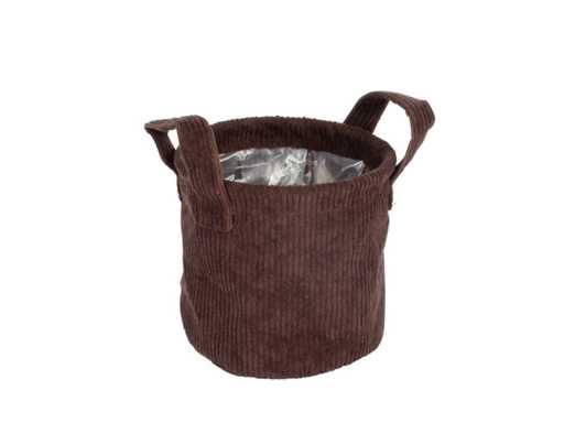 Material Pot Ribby Ø12.5xH12.5cm maro 10p (1550x)