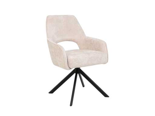 Colenis - Liam Eetkamerstoel - Beige - Chenille Stof - set van 50 - Industrieel Design - Stijlvol en Comfortabel - Metalen Poten