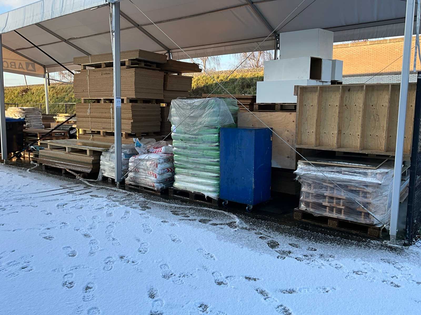 Contents storage tent outside