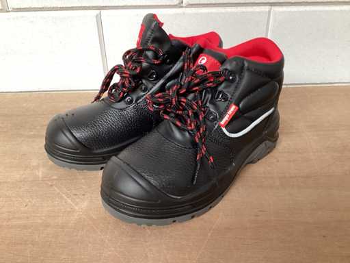 Werkschoenen zwart/rood, maat 36 (8x)