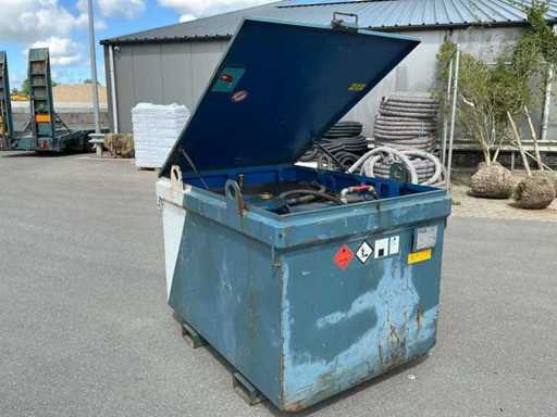 Brandstoftank IBC met pomp (995L)