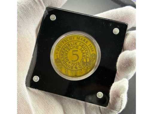 Rare 1/200 Ounce 999 Fine Gold Coin Deutsche mark 1958 Edition