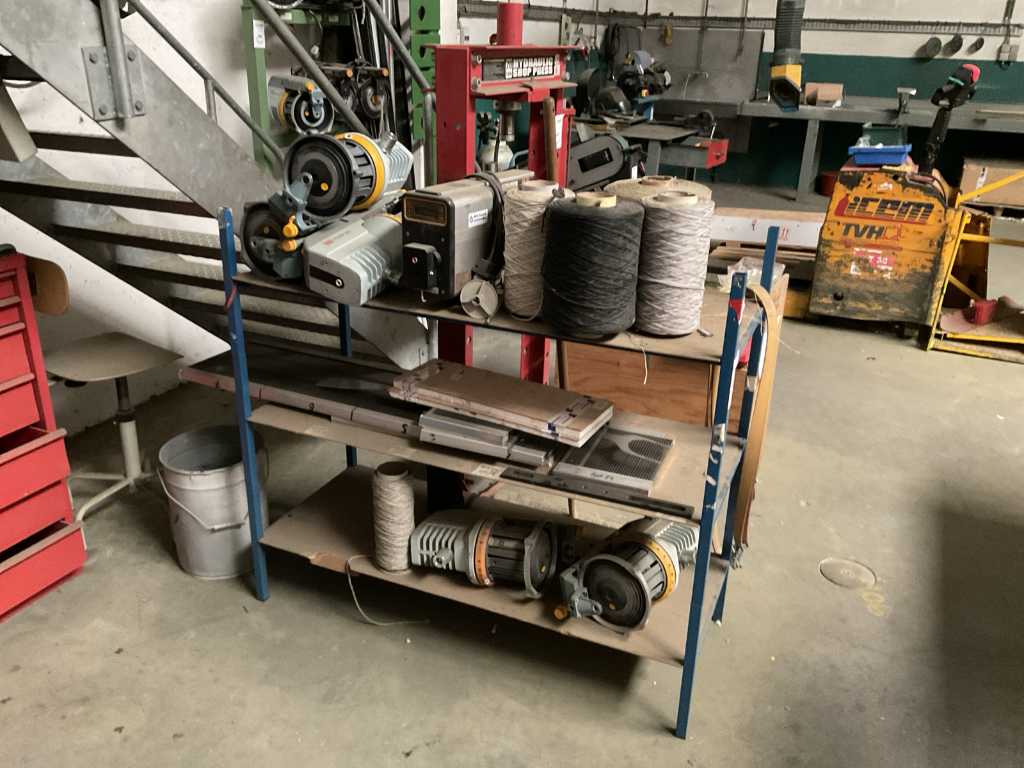 Warehouse rack with contents