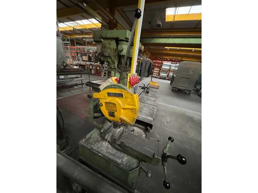 HÄBERLE cross-cut saw with roller conveyor