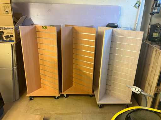 Lot of 3 Presentation Cabinets Store Furniture