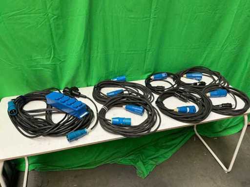 Extension cable reels and cord (8x)