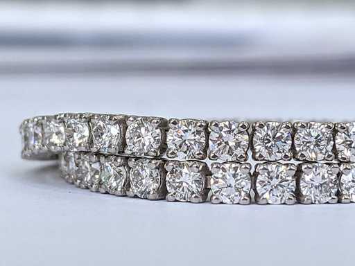 Braccialetto in oro bianco da 14 carati con 6,72 ct. Diamante