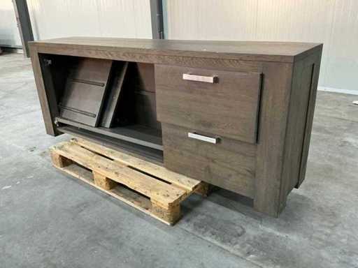 Dębowa szafka kredencyjna 78x205x44cm