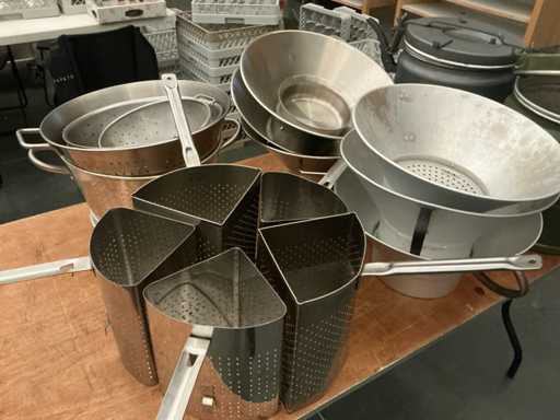 Lot of fries and pasta material