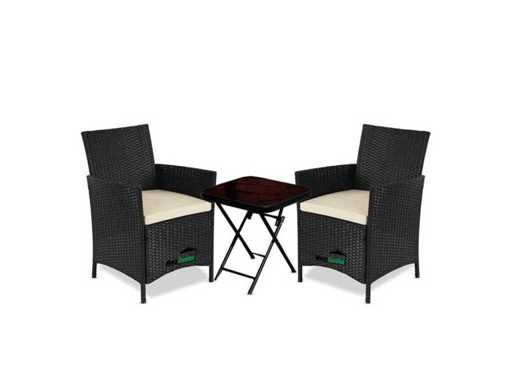 MaxxGarden 88564 Garden set rattan - 2 chairs + table new