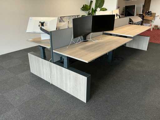 Elektrisch verstelbare Duo werkplek