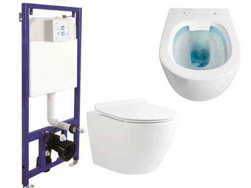 Toilet set randloos softclose