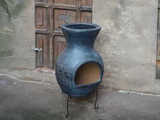 Mexican garden fireplace